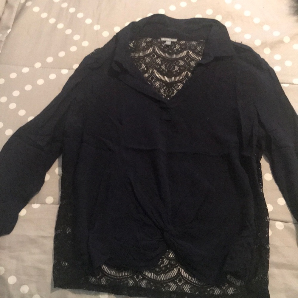 Lace backed blouse